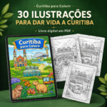 Curitiba para Colorir | Livro Digital em PDF com 30 Ilustrações