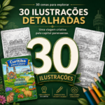 Curitiba para Colorir | Livro Digital em PDF com 30 Ilustrações - Imagem 3