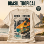 Brasil Tropical - Verão Eterno - Estampa Digital para Camiseta