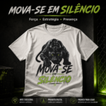 Mova-se em Silêncio — Estampa Digital Pantera para Camiseta