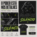 Mova-se em Silêncio — Estampa Digital Pantera para Camiseta - Imagem 3
