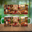 Natal com Cheiro de Café — Estampa Digital para Caneca