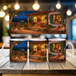 Arte para Caneca Natal no Campo – Noite Natalina Rústica