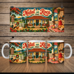Natal Entre Café e Tradição — Estampa Digital para Caneca