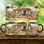 Natal no Alpendre — Estampa Natalina para Caneca