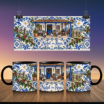Azulejo Natalino da Fazenda — Arte Digital para Caneca