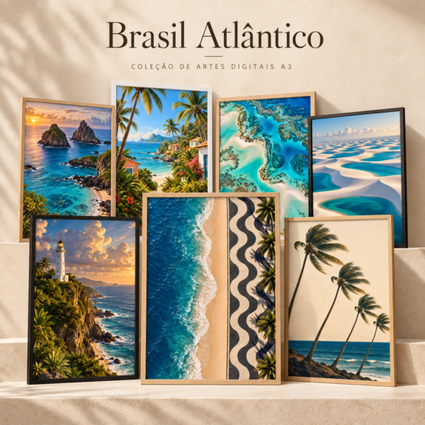 Coleção Brasil Atlântico — 10 Artes Digitais para Quadros