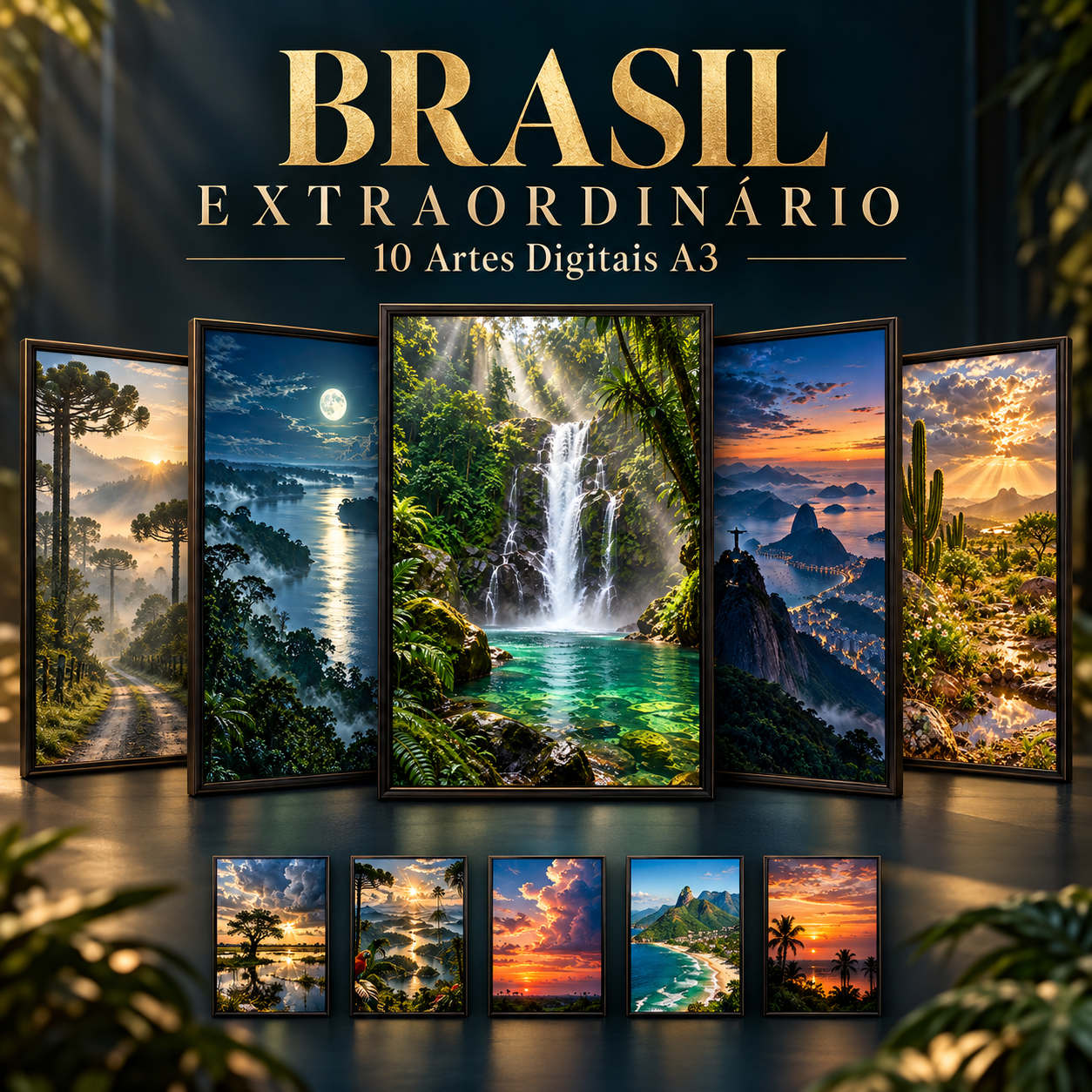 Brasil Extraordinário 1 Brasil Extraordinário - 10 Artes Digitais para Quadro - Imagem 1