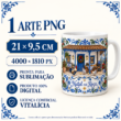 Azulejo Natalino da Fazenda — Arte Digital para Caneca - Imagem 6